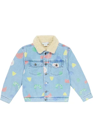 Stella McCartney Faux shearling-trim denim jacket