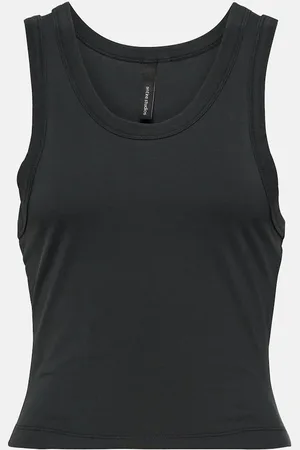Entire Studios Cropped cotton jersey tank top