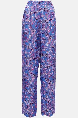 Isabel Marant Piera printed silk-blend pants