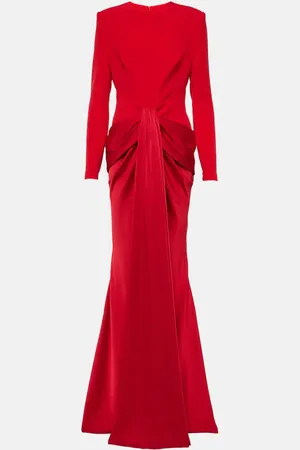 Safiyaa Naira draped crÃªpe gown