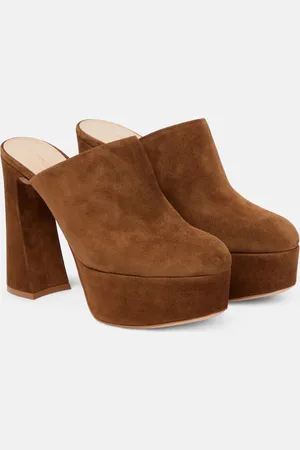 Gianvito Rossi Suede platform mules