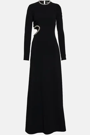 Stella McCartney Crystal-embellished cutout cady gown