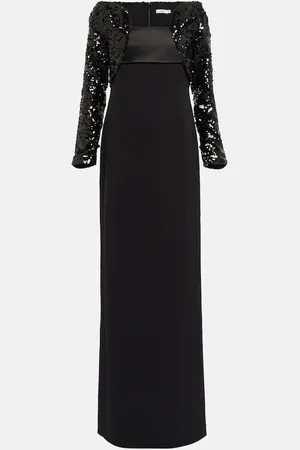 Safiyaa Liza sequined crÃªpe gown