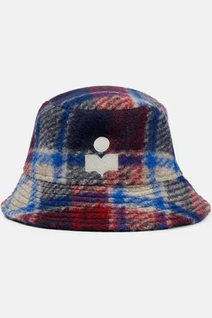 Isabel Marant Haley checked wool-blend bucket hat