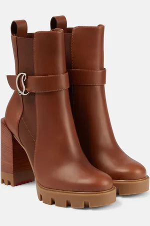 Christian Louboutin CL Chelsea Lug 100 embellished leather ankle boots