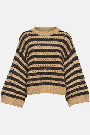 Brunello Cucinelli Striped wool, cashmere, and silk sweater