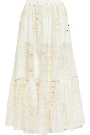ZIMMERMANN Andie cotton-blend midi skirt