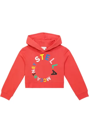 Stella McCartney Logo printed cotton jersey hoodie