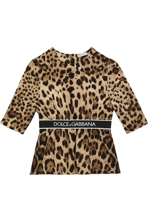 Dolce & Gabbana Leopard-print silk top