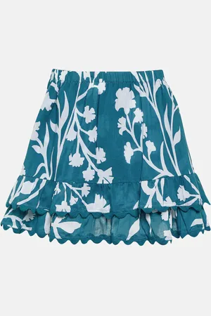 Juliet Dunn Majorelle tiered cotton miniskirt