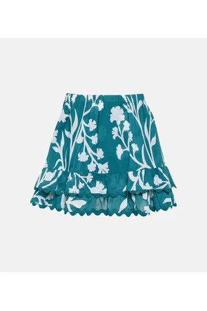 Juliet Dunn Majorelle tiered cotton miniskirt