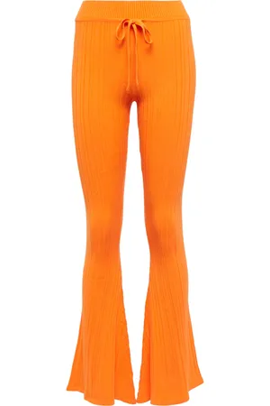 LIVE THE PROCESS Super Flare ribbed-knit pants
