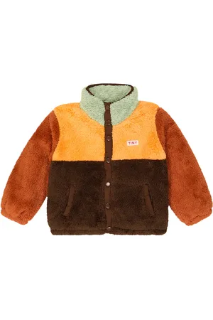 Tiny Cottons Colorblocked faux shearling jacket