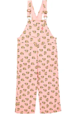 The Animals Observatory Mule printed cotton jersey dungarees