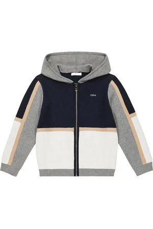 Chloé ChloÃ© Kids Colorblocked cotton and wool hoodie