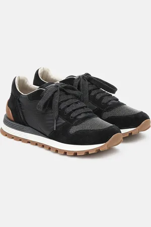 Brunello Cucinelli Embellished suede sneakers