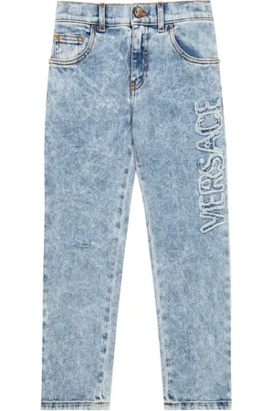 VERSACE Logo embroidered jeans