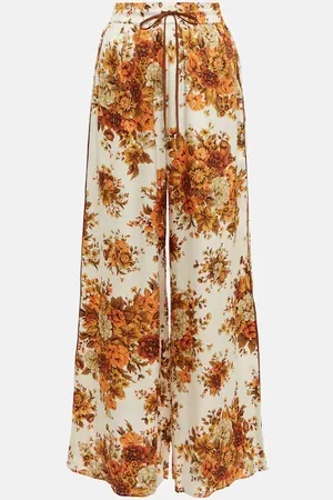 ALÉMAIS AlÃ©mais Derby floral wide-leg silk pants