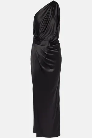 The Sei One-shoulder silk satin maxi dress