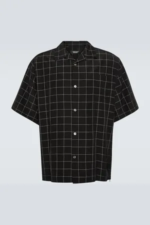 UNDERCOVER Checked silk-blend shirt