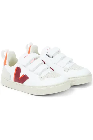 Veja V-10 leather and suede sneakers