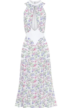 Paco rabanne Floral halterneck midi dress