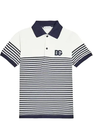 Dolce & Gabbana Striped cotton polo shirt