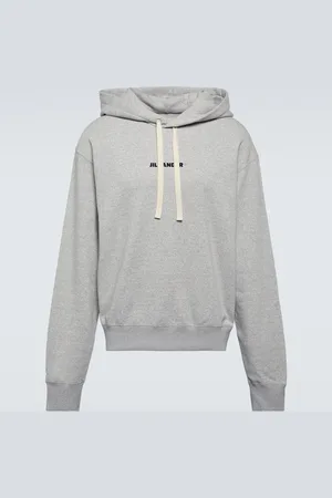 Jil Sander Logo cotton jersey hoodie