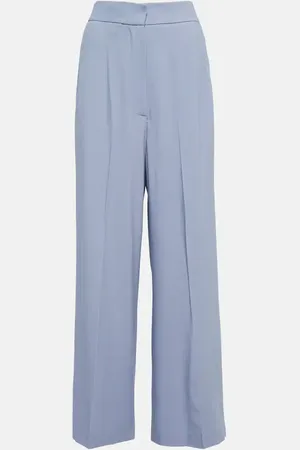 Khaite High-rise wide wool-blend pants
