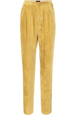 Isabel Marant Fany high-rise straight velvet pants