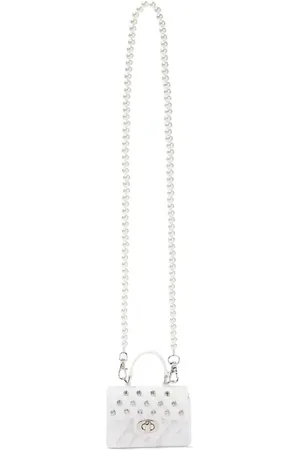MONNALISA Faux pearl-embellished backpack