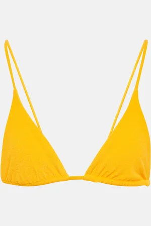 Jade Swim Via triangle terry bikini top