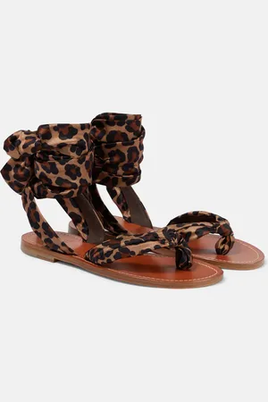 Christian Louboutin Niloo du DÃ©sert leopard-print satin sandals