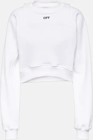 OFF-WHITE Logo cotton-blend jersey sweatshirt