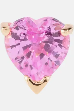 Roxanne First 14kt rose single earring with pink sapphire