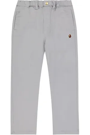 BAPE Tuck embroidered twill pants