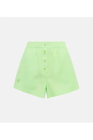 Bright green Womens Cotton Poplin Short