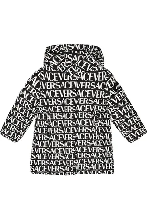 VERSACE Logo printed down jacket