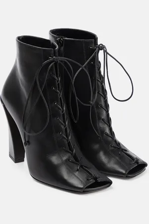 Victoria Beckham Reese leather peep-toe ankle boots