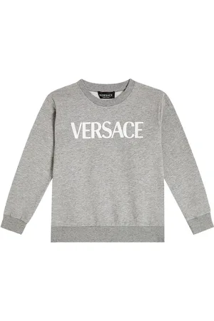 VERSACE Logo cotton jersey sweatshirt
