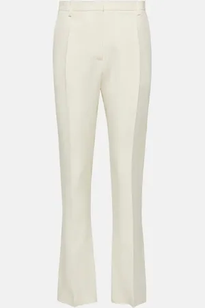 VALENTINO High-rise wool and silk pants