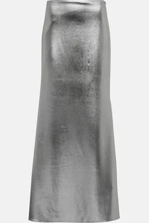 ROTATE Ruched jersey maxi skirt