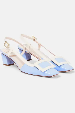 Roger Vivier Belle Vivier patent leather slingback pumps