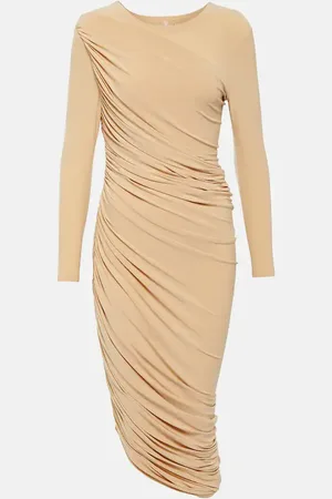 Norma Kamali Diana asymmetric ruched minidress