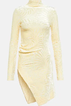 Jil Sander Velvet devorÃ© minidress