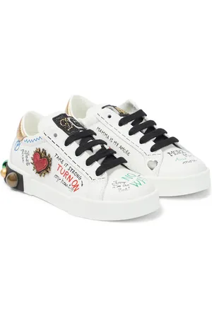 Dolce & Gabbana Logo embellished leather sneakers
