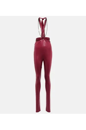 The Andamane Holly Bordeaux 80s High-waisted Leggings In Stretch