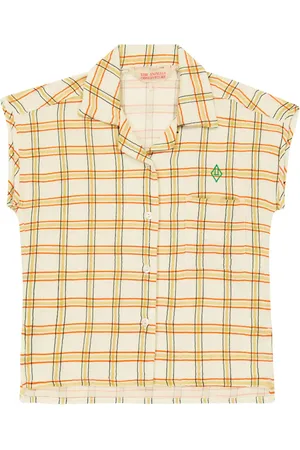 The Animals Observatory Kangaroo checked cotton top