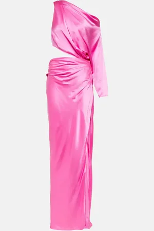 The Sei Draped cutout silk satin gown