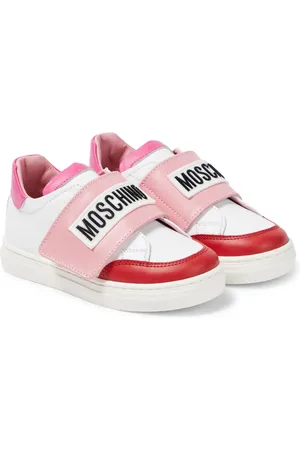 Moschino Logo leather sneakers
